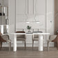 Metal Contemporary White Dining Table Sintered Stone Top Table for Dining Room Clearhalo ' dining_table' 'Dining Tables & Seating' 'Dining Tables' 'furn' 'furn_dining_table' 'Furniture' 'furniture_dining_table' 'Kitchen & Dining Furniture' 'kitchen&dining_furn' 'kitchen' 'kitchen_dining_table' 1200x1200_ceed0143-1589-46b5-bf52-7971e3884669