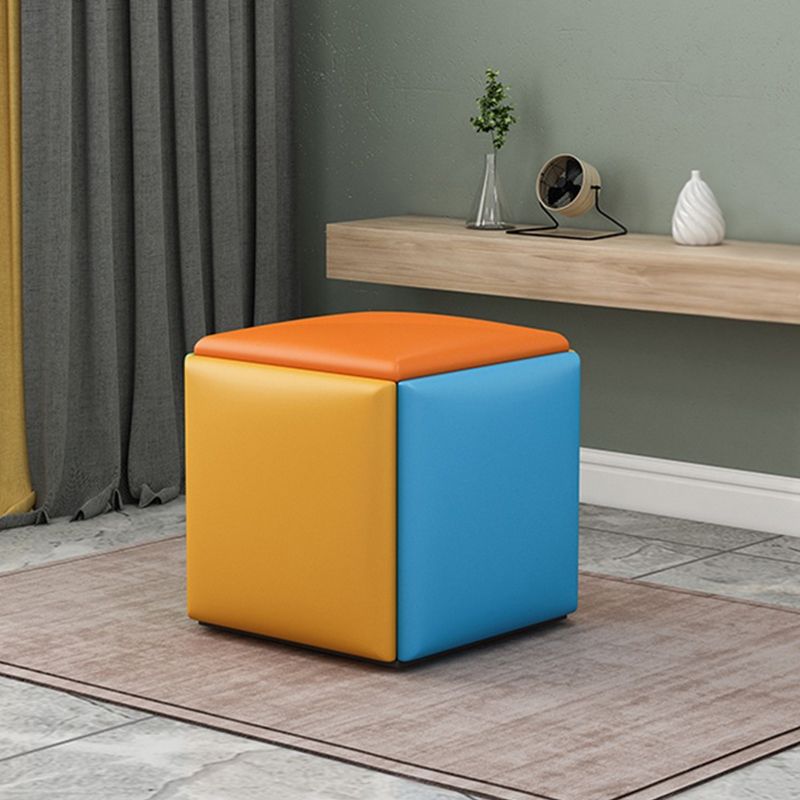 Target de terciopelo moderno Pouf Square con almacenamiento resistente a la mancha de almacenamiento otomano