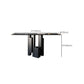 Contemporary Stone Console Table Black Console Sofa Table for Hall