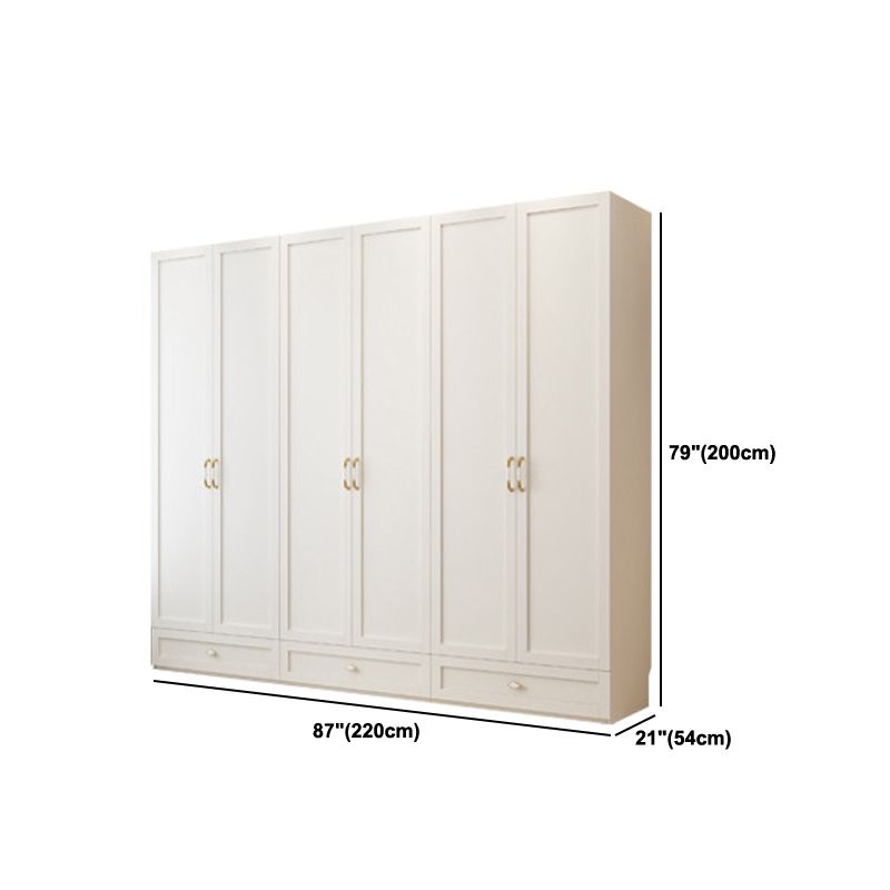 Witte garderobe kast gemeten houten garderobe armoire met lade