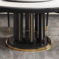 Glam Style Table Pedestal Dining Table with Turntable for Kitchen