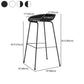 Contemporary Style Bar-stool Plastic Counter Bar Stool with Metal Legs for Kitchen Clearhalo 'Bar Furniture' 'Bar Stools' 'bar_stools' 'furn' 'furn_bar_stools' 'Furniture' 'furniture_bar_stools' 'Kitchen & Dining Furniture' 1200x1200_cef3f336-bae1-4b65-ad1b-a3d5f114b650
