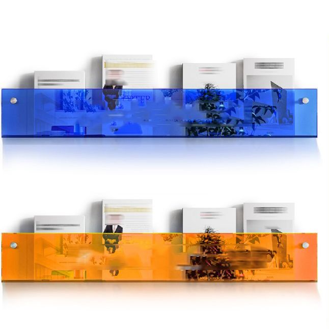 Scandinavian Horizontal Wall Unit Bookshelf Acrylic Bookcase for Home Clearhalo 'Bookcases' 'furn' 'furn_bookcases' 'Furniture' 'Office Furniture' 1200x1200_cef4add5-dbe6-4ed0-b48c-31dbf6236733