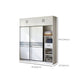Sliding Wardrobe Armoire with Shelves Engineered Wood Wardrobe Cabinet