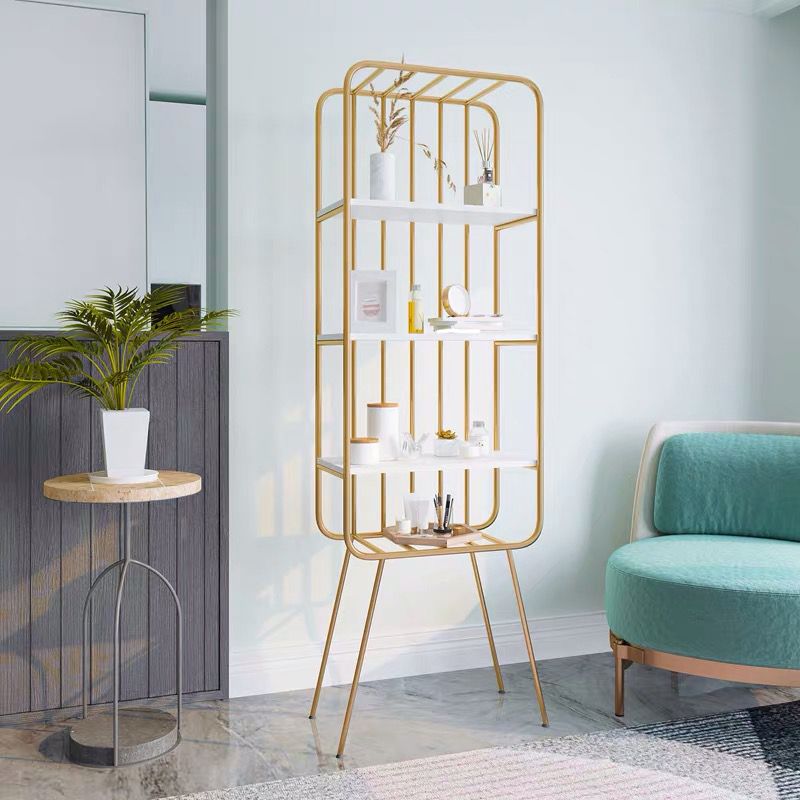 Glam Metal boekenplank geometrische plank boekenkast voor studieruimte 70.9 "H x 11.8" W