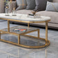 Fram Base Cocktail Table Shelf Included Oval Stone Coffee Table Clearhalo 'Coffee & Accent Tables' 'Coffee Tables' 'coffee_tables' 'furn' 'furn_coffee_tables' 'Furniture' 'Living Room Furniture' 1200x1200_cef5823d-5e7a-479a-a46e-224b8c05476a