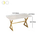 Nordic 1/5/7 Pieces Dining Set Rectangle Stone Dining Table for Dining Room