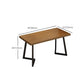 Industrial Double Pedestal Dining Table Wood Table for Cafe Bar Clearhalo 'Dining Tables & Seating' 'Dining Tables' 'dining_table' 'furn' 'furn_dining_table' 'Furniture' 'Kitchen & Dining Furniture' 1200x1200_cef79b08-828b-4c64-b9e9-1e84adef8c22