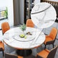 Metal Base Contemporary Style Round Dining Table Sintered Stone Table for Home Clearhalo ' dining_table' 'Dining Tables & Seating' 'Dining Tables' 'furn' 'furn_dining_table' 'Furniture' 'furniture_dining_table' 'Kitchen & Dining Furniture' 'kitchen&dining_furn' 'kitchen' 'kitchen_dining_table' 1200x1200_cef7da6d-a317-40bc-9808-33772594edf1