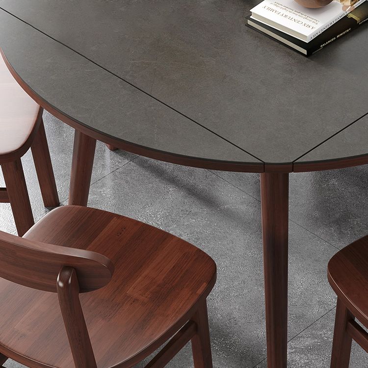 Industrial Style Dining Table Square Sintered Stone Dining Table with Wooden Base Clearhalo ' dining_table' 'Dining Tables & Seating' 'Dining Tables' 'furn' 'furn_dining_table' 'Furniture' 'furniture_dining_table' 'Kitchen & Dining Furniture' 'kitchen&dining_furn' 'kitchen' 'kitchen_dining_table' 1200x1200_cef7ee32-4379-410d-a6d0-3b7bc810967b