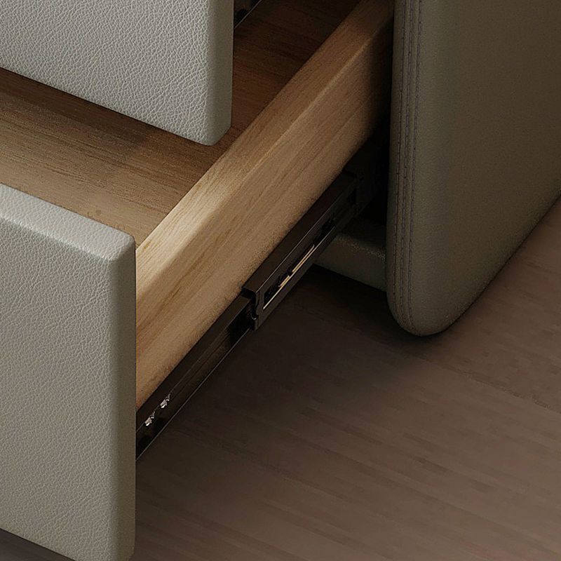 Caja de almacenamiento de cajones de madera maciza contemporánea para dormitorio