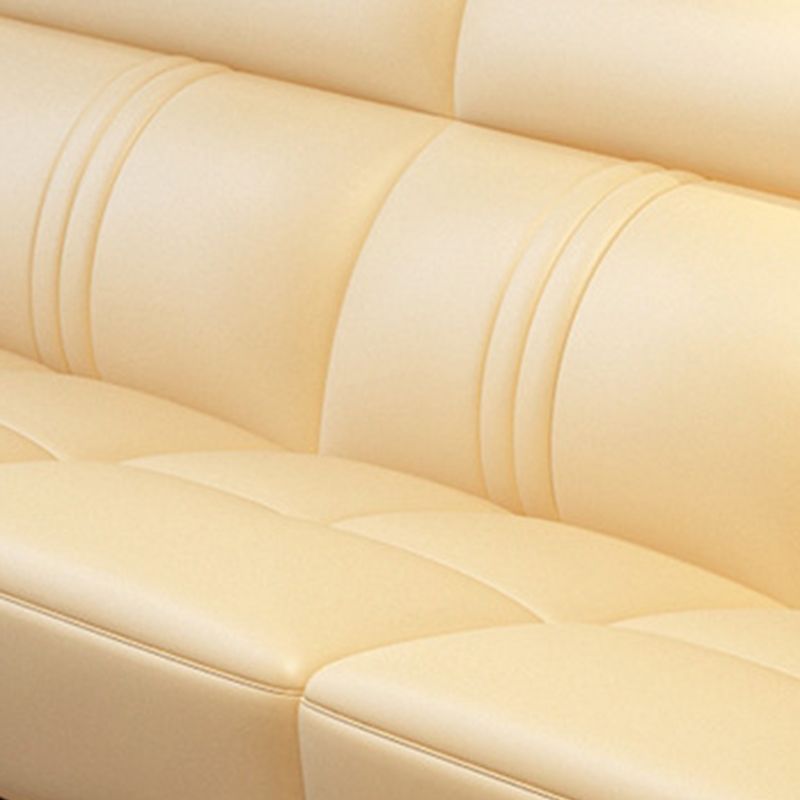 Built-in Armrest Cushioning Backrest Leather SofaSponge Cushion Filling Sofa Bed