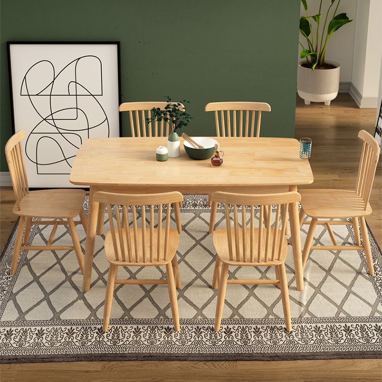 1/2/5/7 Pieces Rectangle Modern Wood Furniture Standard Height Dining Table Set Clearhalo 'Dining Room Sets' 'Dining Tables & Seating' 'dining_room_set' 'furn' 'furn_dining_room_set' 'Furniture' 'furniture_dining_room_set' 'Kitchen & Dining Furniture' 'kitchen&dining_furn' 'kitchen' 1200x1200_cef9a5a1-498f-45c1-9f32-a32e71926a90