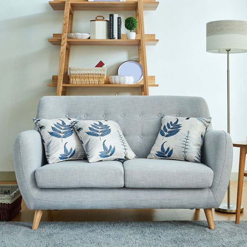 Zeitgenössischer dichtes Rückenstoff Stoff Quadrat Arm Standard Sofa