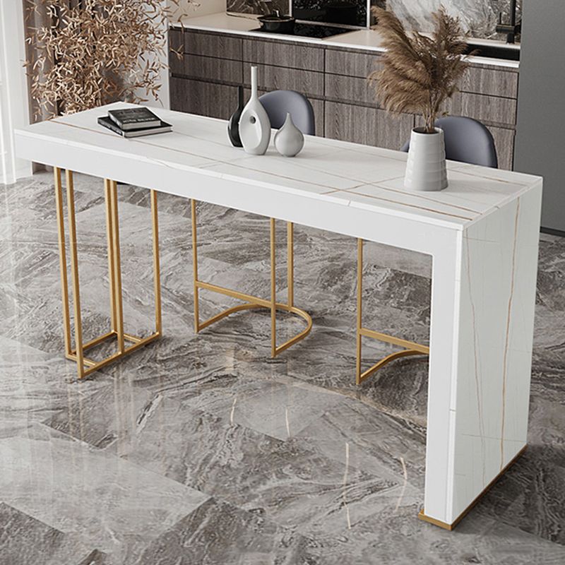 Mesa de mostrador de piedra rectangular Glam, juego de mesa de Bar de 1/3 piezas para cafetería