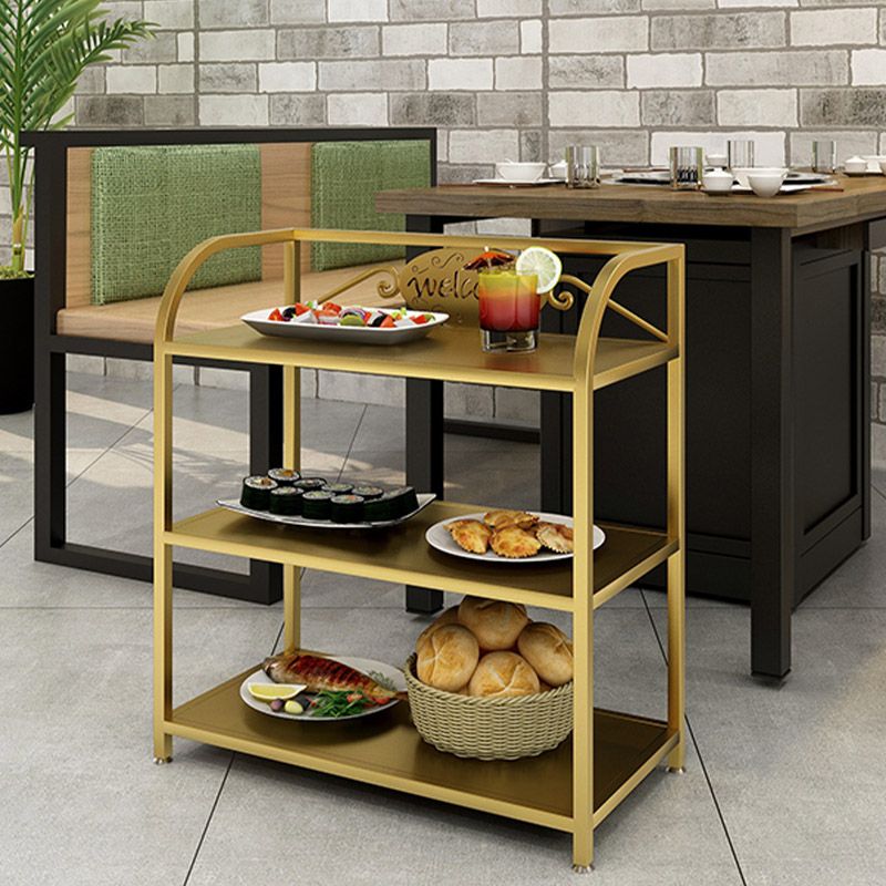 Tavolo da preparazione di stoccaggio aperto a 3 livelli Home Dining Modern Kitchen Trolley