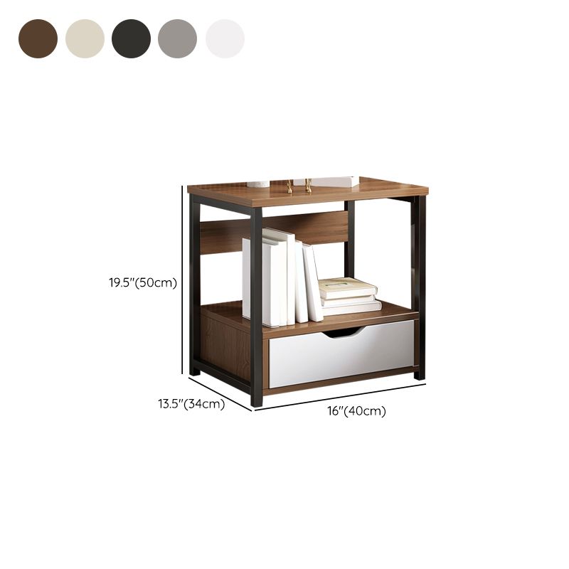 Drawer Storage Accent Table Nightstand Antique Finish Modern Bed Nightstand Clearhalo 'Bedroom Furniture' 'furn' 'furn_night_stand' 'Furniture' 'night_stand' 'Nightstands' 1200x1200_cefc9323-d1fe-4da7-9e1f-fb60f266a753