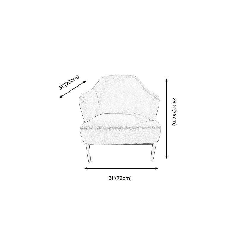 30.71 "リビングルーム用の基本的な4本の脚を備えた幅の固体木製フレームウィングバックチェア