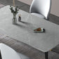 Set di tavoli da pranzo in ferro moderno 1/2/3/5/7 pezzi Dinette Set con top in pietra sinterizzata
