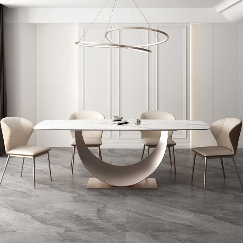 Set da pranzo per la casa in stile designer Set da pranzo in pietra sinterizzata da 1/4/5/6 pezzi