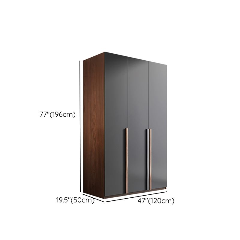 Wooden Wardrobe Armoire with Drawer Modern Hinged Wardrobe Closet Clearhalo 'Armoires & Wardrobes' 'armoires_wardrobes' 'Bedroom Furniture' 'furn' 'furn_armoires_wardrobes' 'Furniture' 1200x1200_cf017db2-8163-4a8d-a5cf-6f7a34f72c2d