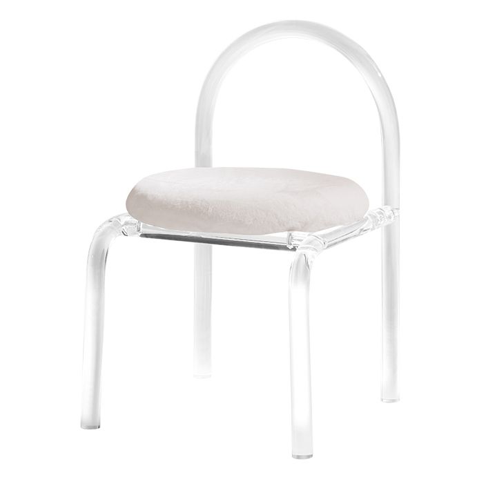 Designer -Stil mattes Finish gepolsterte Seitenstuhl Schlafzimmer offener Essstuhl offen