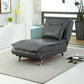 Contemporary Armless Accent Chair Faux Leather Reclining Chaise Clearhalo 'Chairs & Seating' 'Chaise Lounge' 'chaise_lounge' 'furn' 'furn_chaise_lounge' 'Furniture' 'Living Room Furniture' 1200x1200_cf04402a-198f-4dd9-aba0-d907ae512f76