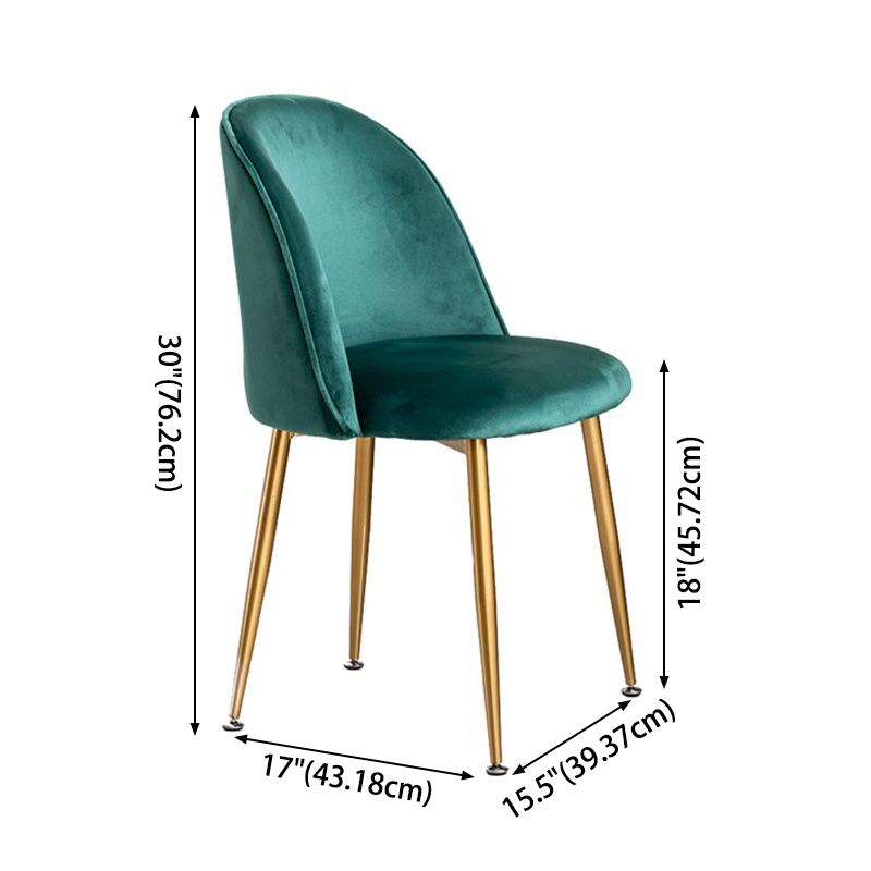 Glam Dining Side Chairs for Home Use Cushioned Armless Chair with Gold Legs Clearhalo ' kitchen&dining_furn' 'Dining Chairs' 'Dining Tables & Seating' 'dining_chair' 'furn' 'furn_dining_chair' 'Furniture' 'furniture_dining_chair' 'Kitchen & Dining Furniture' 'kitchen' 1200x1200_cf04a9aa-1c4f-4059-8c0c-fbce928b8adf