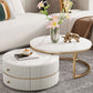 Round Coffee Table Slate Frame Nesting Coffee Table Set with Drawer Clearhalo 'Coffee & Accent Tables' 'Coffee Tables' 'coffee_tables' 'furn' 'furn_coffee_tables' 'Furniture' 'Living Room Furniture' 1200x1200_cf052bc6-5a2e-45e3-99c5-80cec5a1e939