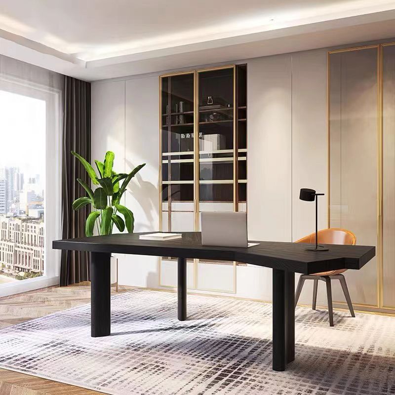 Solid Wood Industrial Office Desk Free Form Home Working Table Clearhalo 'furn' 'furn_office_desk' 'Furniture' 'Office Desks' 'Office Furniture' 'office_desk' 1200x1200_cf0617b4-f1c5-4dfb-b437-c00f2c722da1