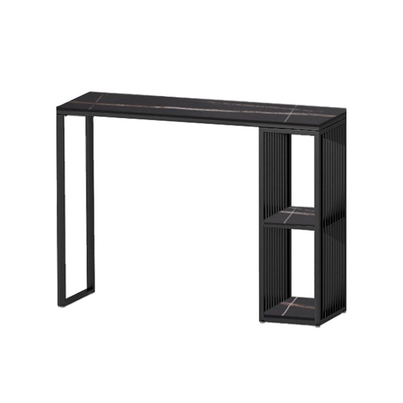 Glamour 1/3 pièces table de bar de bar à table de pierre rectangle avec tabourets hauts pour balcon