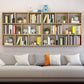 6"/8" W Modern Wooden Bookcase Wall-mounted Bookshelf with Shelves