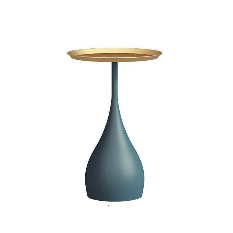 Modern Style Blue/gold/black Metal Base Metal Tray Round Side Table Clearhalo 'Coffee & Accent Tables' 'End & Side Tables' 'end_side_tables' 'furn' 'furn_end_side_tables' 'Furniture' 'Living Room Furniture' 1200x1200_cf08cd04-5500-436a-a9d2-b2d9ffa5d5ac