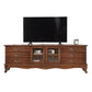 Traditional Wood TV Stand Console Enclosed Storage TV Media Stand for Living Room