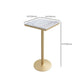 Glam Bar Dining Table Pedestal White Bistro Bar Table with Metal Base Clearhalo 'Bar Furniture' 'Bar Tables' 'bar_tables' 'furn' 'furn_bar_tables' 'Furniture' 'Kitchen & Dining Furniture' 1200x1200_cf0cb0eb-78a0-4674-ab2b-6a9ab423ee3e