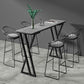 Pub Dining Set 1/5 Pcs Modern Bar Table in Black Base with Upholstered Stools