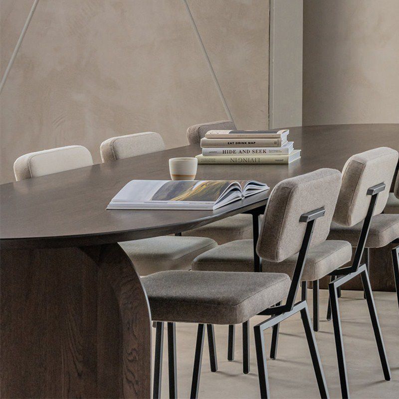 Modern Style Wooden Office Desk Oval Shape Conference Table with 2 Legs for Office Clearhalo 'furn' 'furn_office_desk' 'Furniture' 'Office Desks' 'Office Furniture' 'office_desk' 1200x1200_cf0f9eb3-038f-404e-8943-21fe19a07bb1