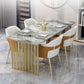 Metal Traditional Luxury Rectangular Table Sintered Stone Table for Kitchen and Dining Room Clearhalo ' dining_table' 'Dining Tables & Seating' 'Dining Tables' 'furn' 'furn_dining_table' 'Furniture' 'furniture_dining_table' 'Kitchen & Dining Furniture' 'kitchen&dining_furn' 'kitchen' 'kitchen_dining_table' 1200x1200_cf0fa4a4-0b2d-4542-ada0-2eaed480b65a