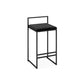 Modern Backrest Counter Stool Iron Milk Tea Shop Bar Stool with Velvet Cushion and Pedal Clearhalo 'Bar Furniture' 'Bar Stools' 'bar_stools' 'furn' 'furn_bar_stools' 'Furniture' 'furniture_bar_stools' 'Kitchen & Dining Furniture' 1200x1200_cf1204e3-f242-4cdd-a94f-2b11f5d1d893