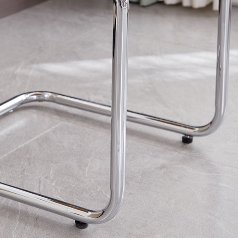 Modern Dining Room Open Back Silver Leg Armless Dining Chair Clearhalo 'Dining Chairs' 'Dining Tables & Seating' 'dining_chair' 'furn' 'furn_dining_chair' 'Furniture' 'Kitchen & Dining Furniture' 1200x1200_cf13bee7-96d0-403f-ad17-3032e72f3197