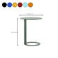 Round C-shape Side Table Modern Metal Sofa Side Accent Table
