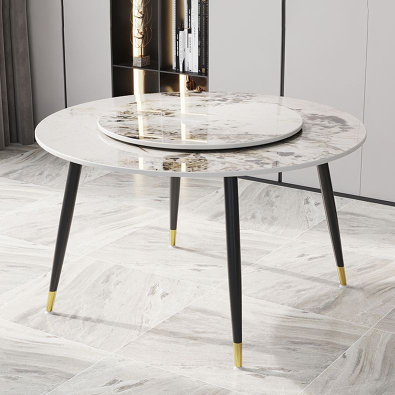 1/4/7 Pcs Metal Modern Dining Room Set with Round Table and Metal Base Dining Set Clearhalo 'Dining Room Sets' 'Dining Tables & Seating' 'dining_room_set' 'furn' 'furn_dining_room_set' 'Furniture' 'furniture_dining_room_set' 'Kitchen & Dining Furniture' 'kitchen&dining_furn' 'kitchen' 1200x1200_cf165136-a072-4e4e-af12-1df6a6af7f7e