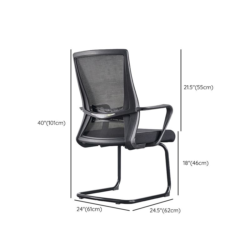Black Mid-Back Office Chair Mesh Chair with Armrest Desk Chair Clearhalo 'furn' 'furn_office_chair' 'Furniture' 'Office Chairs' 'Office Furniture' 'office_chair' 1200x1200_cf17c446-07c8-4d21-841c-231845635648