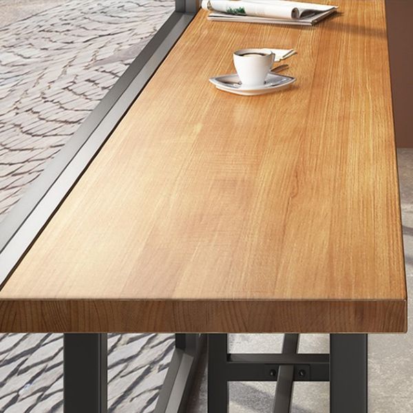 Modern Bar Table Set 1/7 Pieces Rectangle Pine Wood Counter Table for Shop Clearhalo 'Bar Furniture' 'furn' 'furn_home_bar_bar_sets' 'Furniture' 'Home Bars & Bar Sets' 'home_bar_bar_sets' 'Kitchen & Dining Furniture' 1200x1200_cf183951-7430-481e-bba9-c6c5dbc9b168