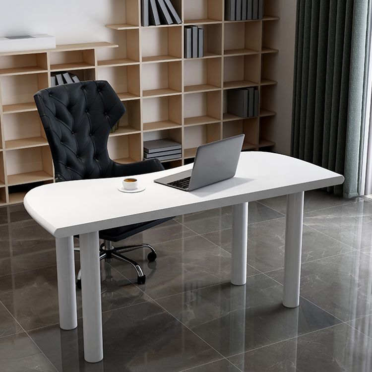 Modern Solid Wood Writing Desk 29.53" Tall Parsons Base Office Desk Clearhalo 'furn' 'furn_office_desk' 'Furniture' 'Office Desks' 'Office Furniture' 'office_desk' 1200x1200_cf18c10f-b425-4f6b-bf48-1cedc9d3b6ee
