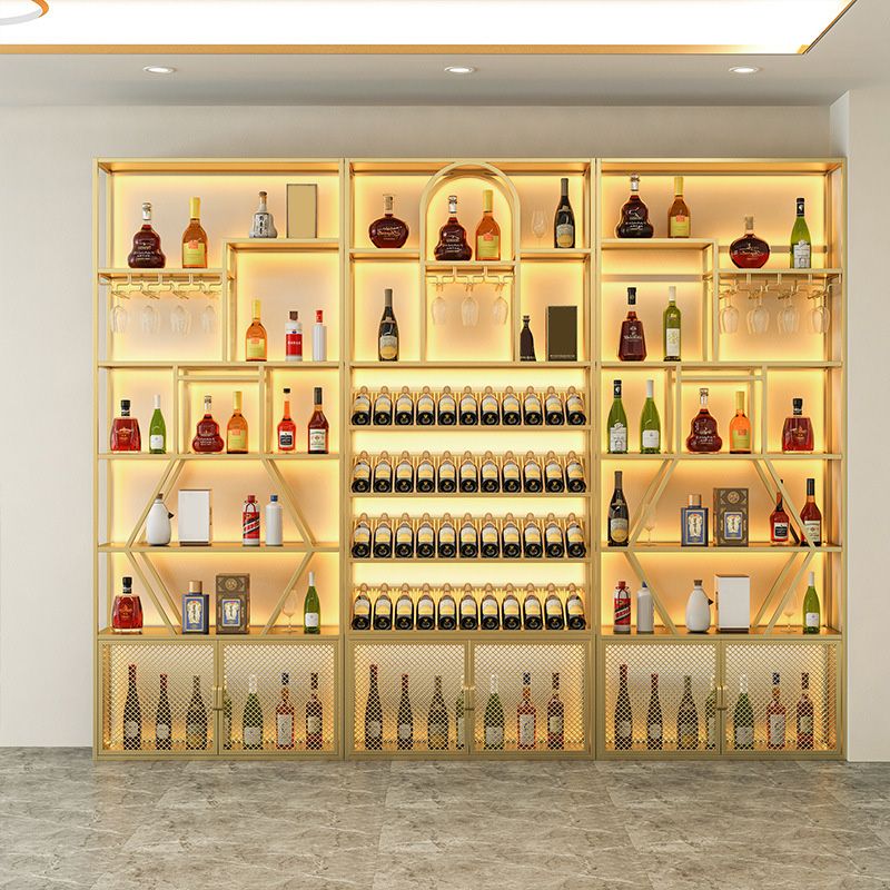 Gold and Black Floor Wine Glass Stemware Rack Holder Metal Wine Holder Rack Clearhalo 'furn' 'furn_wine_racks' 'Furniture' 'Kitchen & Dining Furniture' 'Wine Racks' 'wine_racks' 1200x1200_cf1971be-b3d6-4219-8b18-59f5c4f9887f