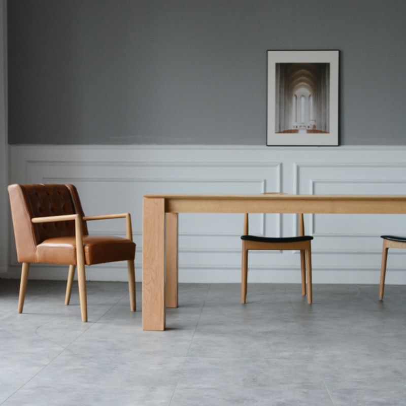 Solid Wood Contemporary Rectangular Table Wood Top Dining Table with 4 Legs Clearhalo ' dining_table' 'Dining Tables & Seating' 'Dining Tables' 'furn' 'furn_dining_table' 'Furniture' 'furniture_dining_table' 'Kitchen & Dining Furniture' 'kitchen&dining_furn' 'kitchen' 'kitchen_dining_table' 1200x1200_cf1b60b0-f0b7-47a5-a947-292b0ee40927
