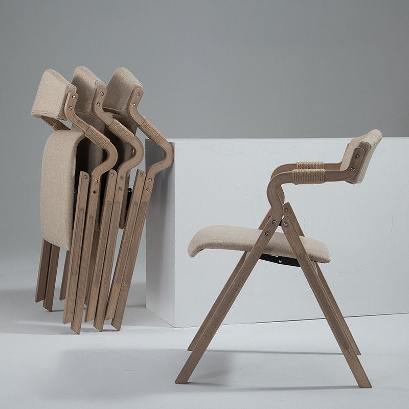 Home Contemporary Arm Chair Open Back Upholstered Wood Folding Dining Room Chair Clearhalo ' kitchen&dining_furn' 'Dining Chairs' 'Dining Tables & Seating' 'dining_chair' 'furn' 'furn_dining_chair' 'Furniture' 'furniture_dining_chair' 'Kitchen & Dining Furniture' 'kitchen' 1200x1200_cf1df7c8-48a4-49c2-a839-2ff2690054dd