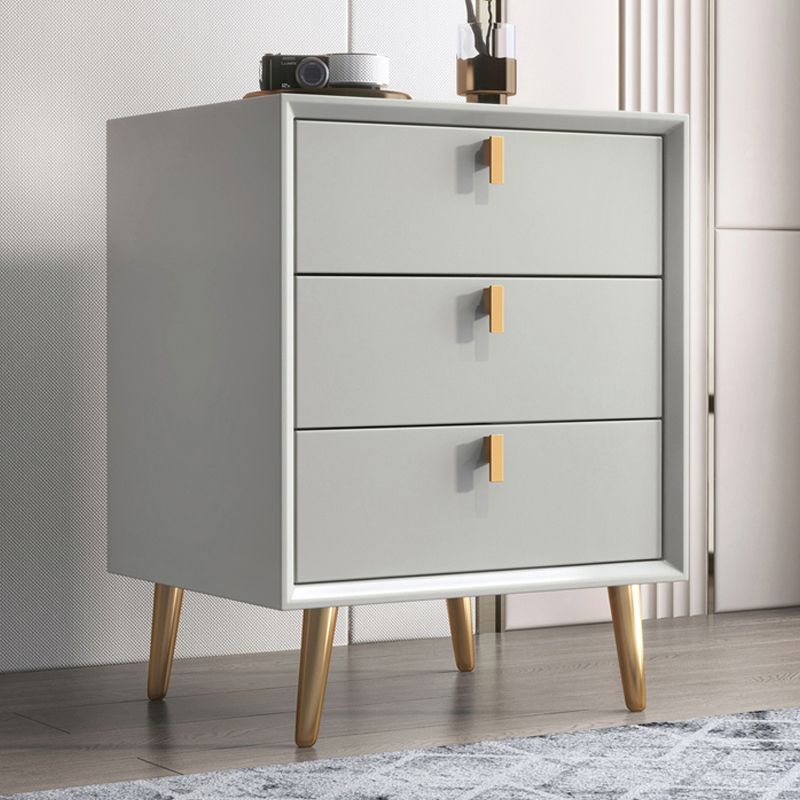 Table de nuit en bois massif moderne lit de nuit de lit moderne avec 3 tiroirs pour le salon 18 "W x 24" H