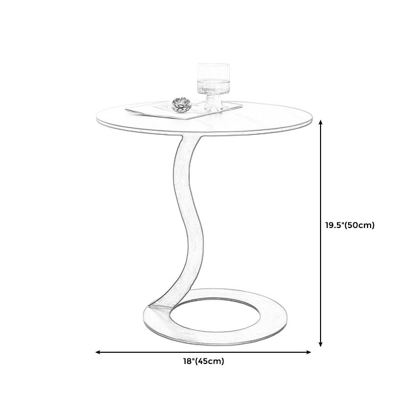 Metal Black Round Modern Block Side Table White Pedestal End Table Clearhalo 'Coffee & Accent Tables' 'End & Side Tables' 'end_side_table' 'end_side_tables' 'furn' 'furn_end_side_tables' 'Furniture' 'furniture_end_side_table' 'Living Room Furniture' 1200x1200_cf1ec932-d530-4cbe-b680-9fa8d877b423